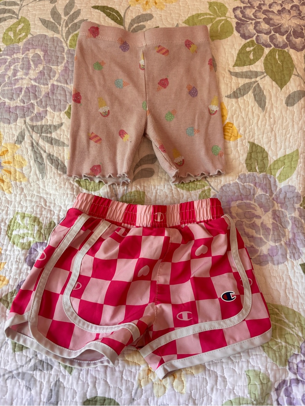 Champion Pink Checkerboard Running Shorts